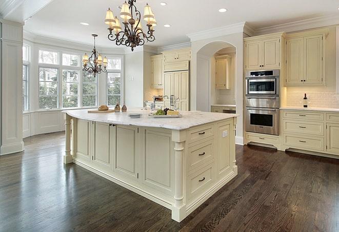 close-up of textured laminate flooring in Fairland