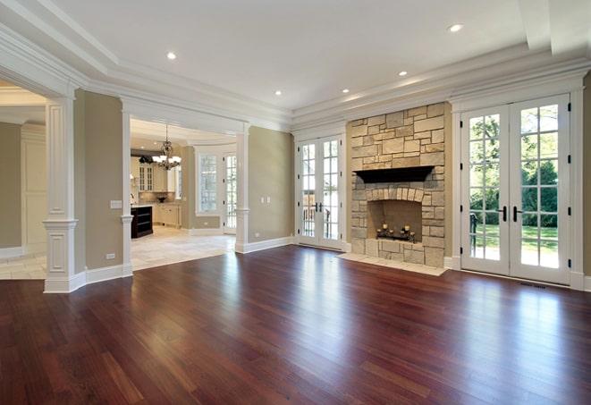 beautiful rustic hardwood flooring in a cozy cabin